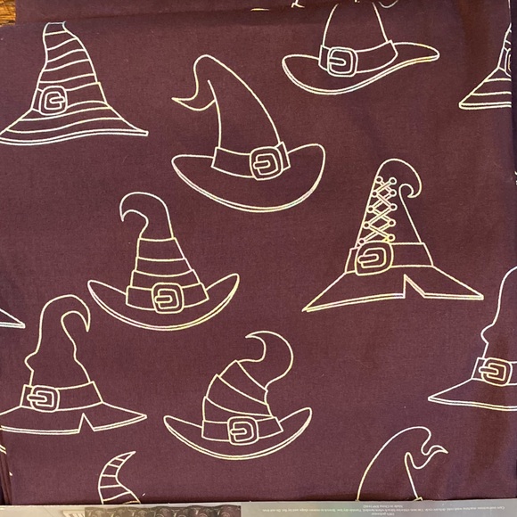 Halloween Shower Curtain, Purple Shower Curtain With Silver Witch Hats 72” x 72” - Picture 5 of 11